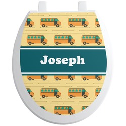 School Bus Toilet Seat Decal - Round (Personalized)