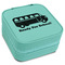 School Bus Travel Jewelry Boxes - Leatherette - Teal - Angled View