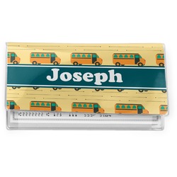 School Bus Vinyl Checkbook Cover (Personalized)