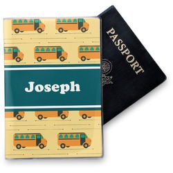 School Bus Vinyl Passport Holder (Personalized)