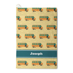 School Bus Waffle Weave Golf Towel (Personalized)