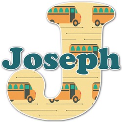 School Bus Name & Initial Decal - Up to 18"x18" (Personalized)