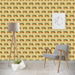School Bus Wallpaper & Surface Covering (Peel & Stick - Repositionable)