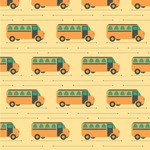 School Bus Wallpaper & Surface Covering (Peel & Stick 24"x 24" Sample)