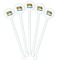 School Bus White Plastic 5.5" Stir Stick - Fan View