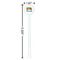 School Bus White Plastic 5.5" Stir Stick - Round - Dimensions