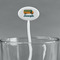 School Bus White Plastic 7" Stir Stick - Oval - Main