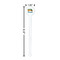 School Bus White Plastic 7" Stir Stick - Round - Dimensions