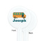 School Bus White Plastic 7" Stir Stick - Single Sided - Round - Front & Back