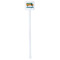 School Bus White Plastic Stir Stick - Double Sided - Square - Single Stick