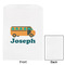 School Bus White Treat Bag - Front & Back View