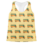 School Bus Womens Racerback Tank Top - Medium