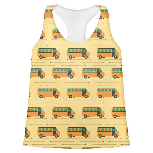 Custom School Bus Womens Racerback Tank Top - X Large