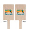 School Bus Wooden 6.25" Stir Stick - Rectangular - Double Sided - Front & Back