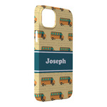 School Bus iPhone Case - Plastic - iPhone 14 Plus (Personalized)