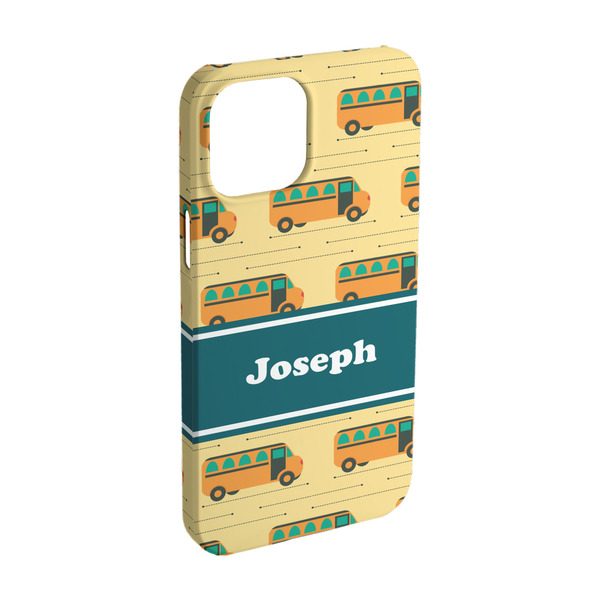 Custom School Bus iPhone Case - Plastic - iPhone 15 (Personalized)