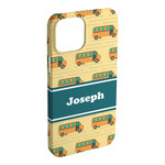 School Bus iPhone Case - Plastic - iPhone 15 Plus (Personalized)