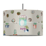 Cactus 12" Drum Pendant Lamp - Fabric (Personalized)