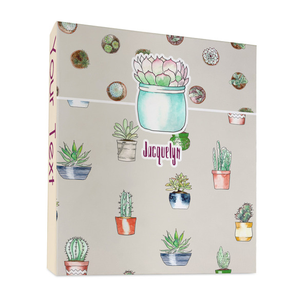 Custom Cactus 3 Ring Binder - Full Wrap - 1" (Personalized)