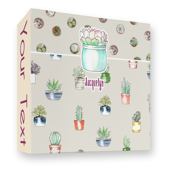 Custom Cactus 3 Ring Binder - Full Wrap - 3" (Personalized)