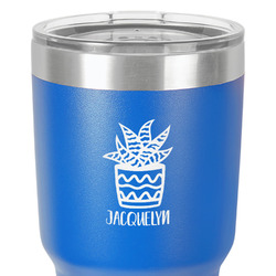 Cactus 30 oz Stainless Steel Tumbler - Royal Blue - Double-Sided (Personalized)