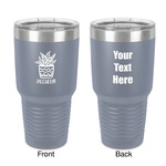 Cactus 30 oz Stainless Steel Tumbler - Grey - Double-Sided (Personalized)