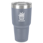 Cactus 30 oz Stainless Steel Tumbler - Grey - Single-Sided (Personalized)