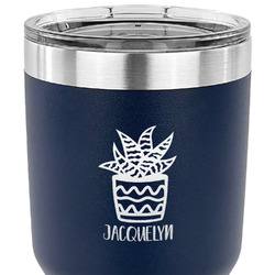 Cactus 30 oz Stainless Steel Tumbler - Navy - Double Sided (Personalized)