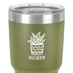 Cactus 30 oz Stainless Steel Tumbler - Olive - Double-Sided (Personalized)