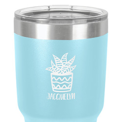 Cactus 30 oz Stainless Steel Tumbler - Teal - Double-Sided (Personalized)