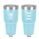 Cactus 30 oz Stainless Steel Tumbler - Teal - Double-Sided (Personalized)