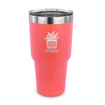 Cactus 30 oz Stainless Steel Tumbler - Coral - Single Sided (Personalized)