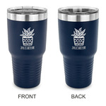 Cactus 30 oz Stainless Steel Tumbler - Navy - Double Sided (Personalized)