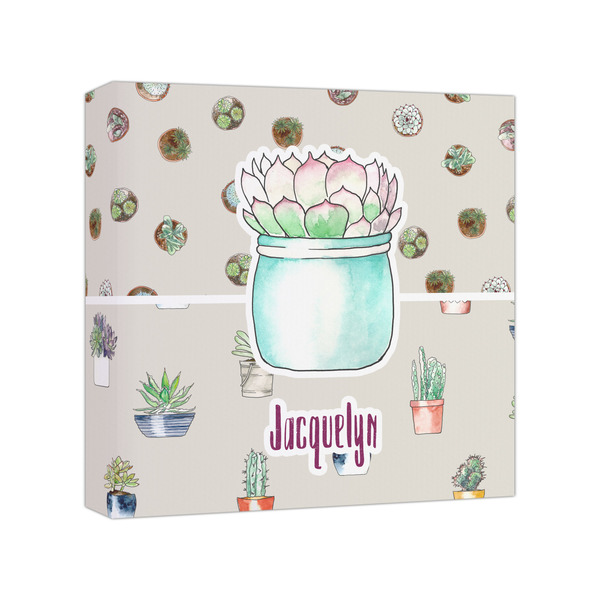 Custom Cactus Canvas Print - 8x8 (Personalized)