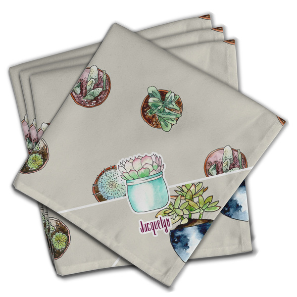 Custom Cactus Cloth Napkins (Set of 4) (Personalized)