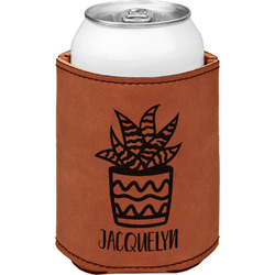 Cactus Leatherette Can Sleeve - Double Sided (Personalized)