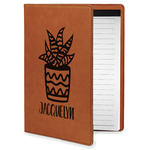 Cactus Leatherette Portfolio with Notepad - Small - Single Sided (Personalized)