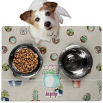 Cactus Dog Food Mat - Medium w/ Name or Text