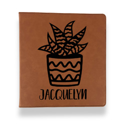 Cactus Leather Binder - 1" - Rawhide (Personalized)