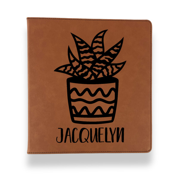 Custom Cactus Leather Binder - 1" - Rawhide (Personalized)