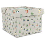 Cactus Gift Box with Lid - Canvas Wrapped - X-Large (Personalized)