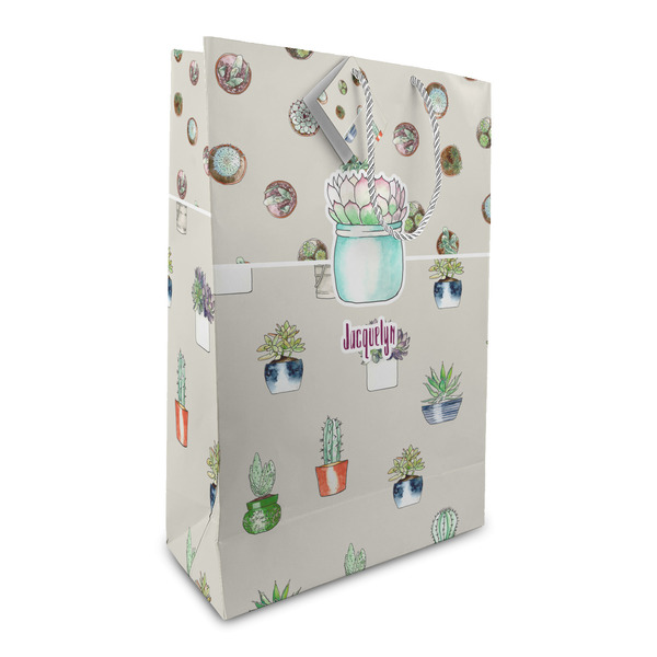 Custom Cactus Large Gift Bag (Personalized)