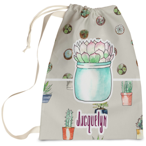 Custom Cactus Laundry Bag - Large (Personalized)