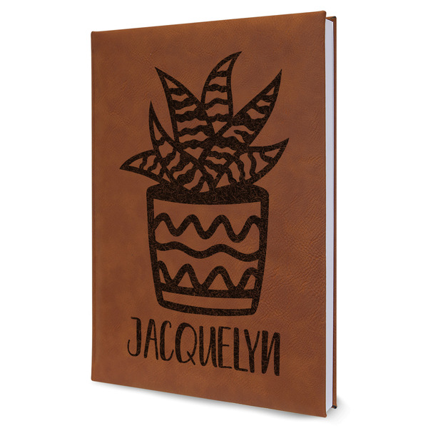 Custom Cactus Leather Sketchbook - Large - Double Sided (Personalized)