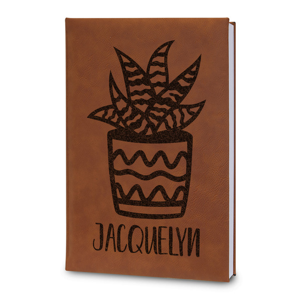 Custom Cactus Leatherette Journal - Large - Double Sided (Personalized)