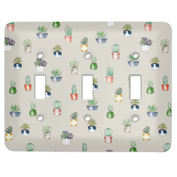 Cactus Light Switch Cover (3 Toggle Plate)