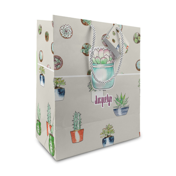 Custom Cactus Medium Gift Bag (Personalized)