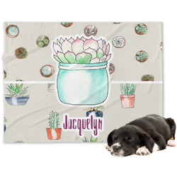 Cactus Dog Blanket - Large (Personalized)