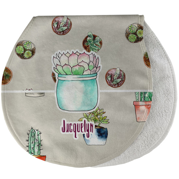 Custom Cactus Burp Pad - Velour w/ Name or Text