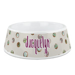 Cactus Plastic Dog Bowl - Medium (Personalized)